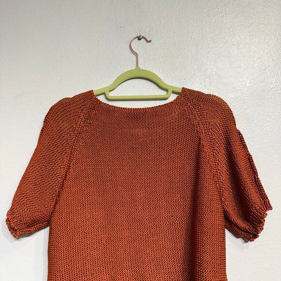 Kate Landry Orange Short Sleeve Sweater Sz XL - Picture 7 of 11